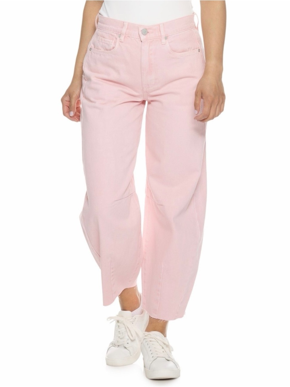 Blank NYC Pastel Pink  Barrel Jeans NWT